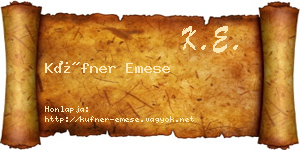 Küfner Emese névjegykártya